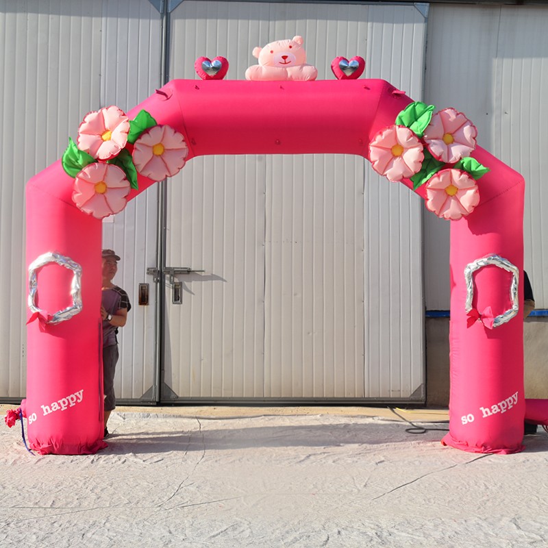 珠海粉色婚礼拱门